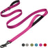 Fida 6 FT Heavy Duty Dog Leash - Rose | 2 Padded Handles, Traffic Handle & Easy Snap Hook | Reflective Lead for All