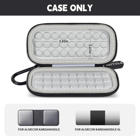 PAIYULE Case for Alivecor KardiaMobile 6L, Compact Holder for EKG Monitor, Fits Sec Portable Heart Rate Monitor
