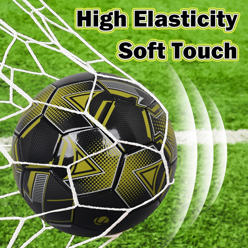 Soccer Ball Size 5 for Unisex Adult Youth, Indoor Outdoor Practice Match, Leather Soccer with Pump