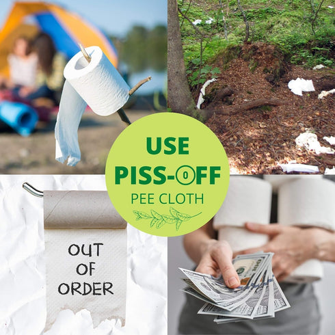 Pee Cloth: Silver Infused Pee rag for Women who Pee Outdoors, Reusable Absorbent Wipes, Eco-Friendly alt. to Toilet