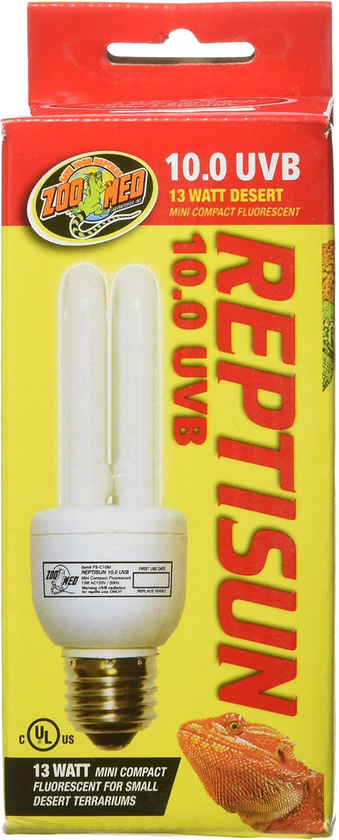 Zoo Med Reptisun 10.0 UVB Mini Compact Fluorescent, 13 Watt