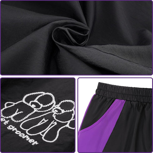 Noverlife Professional Pet Grooming Pants, M Size, Lightweight Black Pants for Pet Groomers, Hair Resistant Trousers
