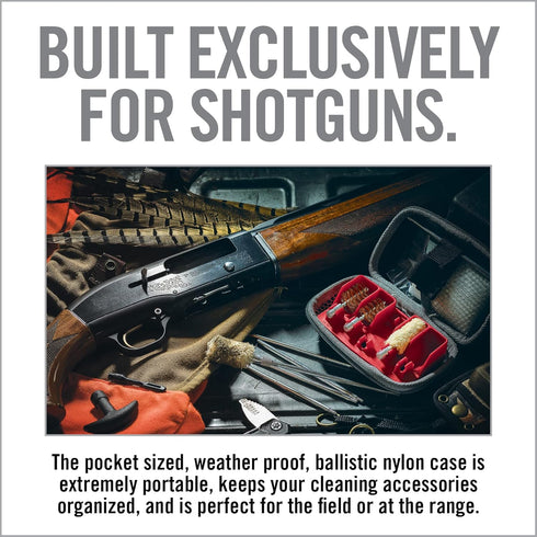 Real Avid Shotgun Cleaning Kit, 12 Gauge and 20 Gauge, Portable Pouch with Gun Cleaning Supplies