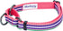 Blueberry Pet 4 Colors 3M Reflective Multi-colored Stripe Martingale Safety Training Dog Collar, Large, Pink Emerald