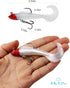 Lures for Bass, Jig Head Soft Swimbait, 6-Pack, 6 Colors Plastic Bait for Fishing