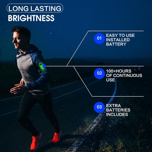 Lights(4 Pack).Clip LED Safety On Strobe&Running Lights.High Visibility Accessories Gear for Your Reflective,Bicycle