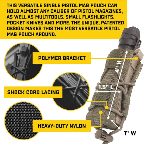 High Speed Gear Single Pistol Taco Mag Pouch - Molle