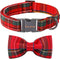 Adjustable Soft and Comfy Bowtie Collars for Small Medium Large Dogs, Unique Style Paws Christmas Dog and Cat Collar
