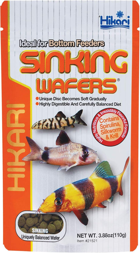 Hikari Tropical Sinking Wafers, 3.88 oz, for Catfish, Loaches, and Bottom Feeders