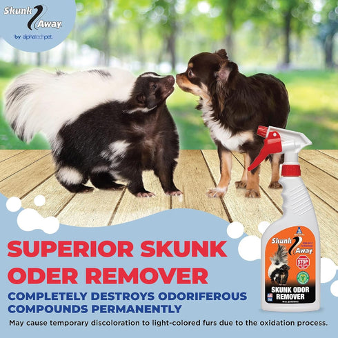 Skunk Away - Skunk Odor Remover, Easy to Use Pet Spray Bottle, 16oz by KennelSol