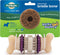 PetSafe Busy Buddy Bristle Bone, Treat-Holding Toy for Dogs with Treat Rings Included, Purple, Small