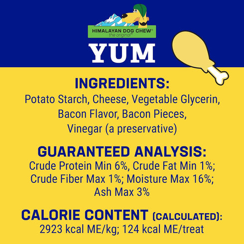 Himalayan Dog Chew Yak Cheese Dog Chews, Medium Density, Lactose Free & Grain Free, USA Made, Resealable Pouch with 3