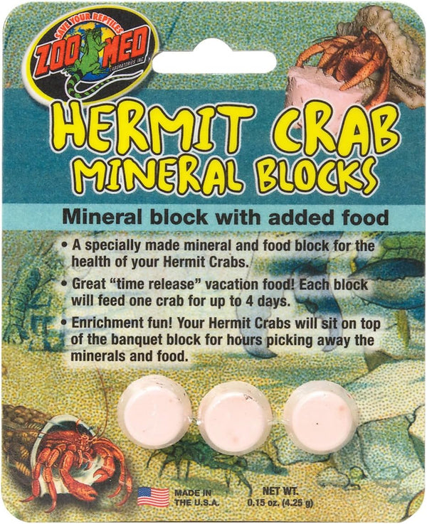 Zoo Med -Aquatrol ZM00962 Hermit Crab Mineral Blocks44; 0.04 lbs.