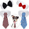 4 Pieces Adjustable Pet Bow Tie Costume for Small Dogs and Cats, Formal Grooming Ties, Party Accessories
