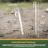 Heavy Duty Camping Tent Stakes, Metal Tarp Spikes and Inflatable Tent Pole Pins (6 Pack)