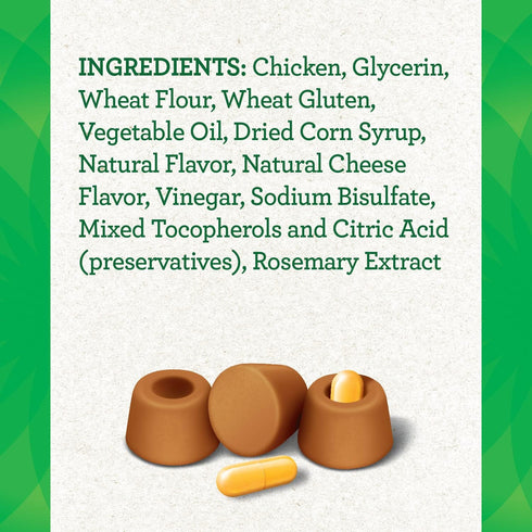 GREENIES PILL POCKETS Natural Soft Dog Treats, Cheese Flavor, Capsule Size, 7.9 oz. Pack (30 Treats)
