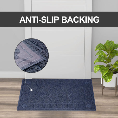 Motsamla 47" 35" Cat Litter Mat, Litter Trapping Mat Soft on Kitty Paws, x Kitten Litter Box Mat for Cleaner Floors