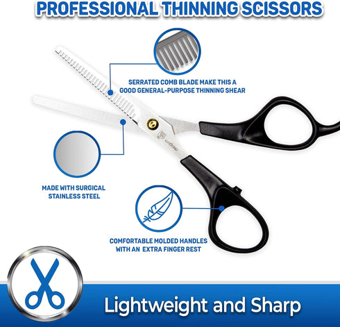 Pet Magasin Professional Thinning Shears, Pet Thinning Scissors with Toothed Blade