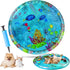Generic Aqua Cats Water Mat with Fish,Cat Dog Water Mat,Thickened Durable Non-Slip Playmat,