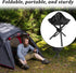 KKONHII 2PCS Portable Folding Camping Stool,Travel Outdoor Tripod Seat,Black Folding Camping Chairs for Camping Party