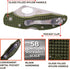 GANZO Firebird F759M Pocket Folding Knife, 440C Stainless Steel Blade, Anti-Slip Handle with Clip, Green