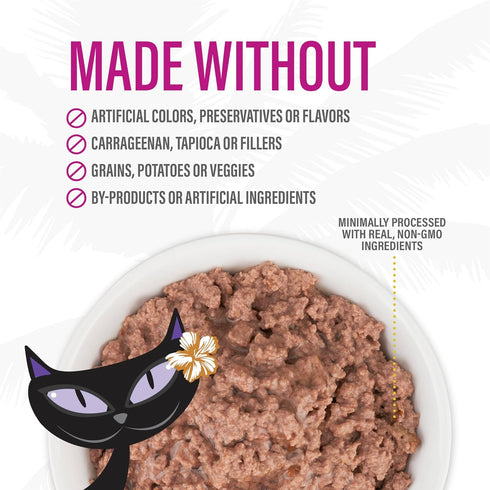 Tiki Cat After Dark Pâté, Beef & Beef Liver, High-Protein Non-GMO Wet Cat Food for Adult Cats, 3 oz. Cans (Pack of 12)
