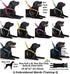 Color Coded Dog Accident Prevention Leash 4ft/1.2m, Caution Dexil Friendly Dog Collars