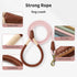 Mile High Life Dog Leash | 5 Feet Strong Rope with Premium Leather Handle | Heavy Duty Clasp | Pink for Small Medium