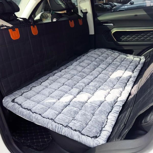 Backseat Pet Bed Mat, Truck Plaid Dog Bed for Car Back Seat,