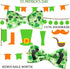 St. Patrick's Day Dog Collar with Bows, Adjustable Green Collar for Medium Small Large Dogs