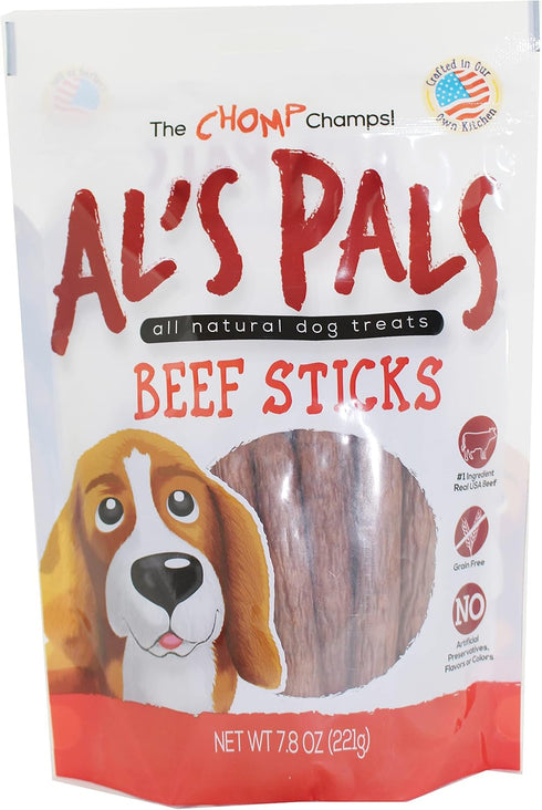 AL's Pals All Natural Dog Treats, Beef Sticks, 7.8 oz Bag