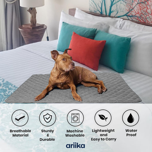 Waterproof Blanket for Dogs, 35" x 35" Anti-Slip Pet Mat Cover for Sofa, Chair, and Furniture Protection