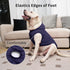 Fleece Lining Extra Warm Blue Dog Hoodie for Large Dogs, Winter Jacket Pet Coats with Hooded, XXXL