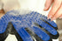 PAIR of Low-Cost Pet Grooming Gloves, Ideal for Grooming, Deshedding, Bathing & Massaging Dogs & Cats, Blue