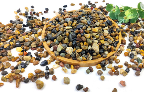 5lbs Aquarium Gravel, Pea Gravel for Indoor Plants, 1/4 Inch Decorative River Rocks for Fish Tank