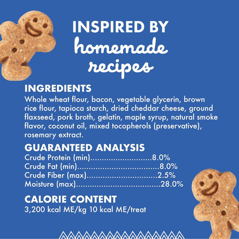 Buddy Biscuit Softies Dog Treats, 6 oz Pouch, Soft & Chewy, Natural Bacon and Cheese Flavor