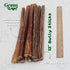 Bully Sticks (12 Inch), 100% Pure Beef Treats, Easily Digestible, Organic, Grain-Free, Durable Chews for Medium & Large