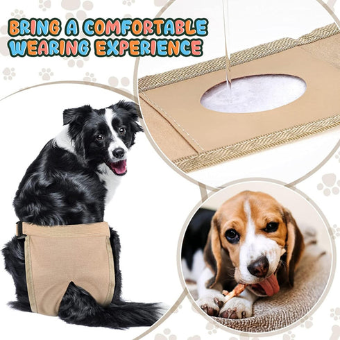 Washable Female Diapers,Dog Underwear Diaper with Adjustable,Female Washable Sanitary Pantie for Female Dogs in Heat