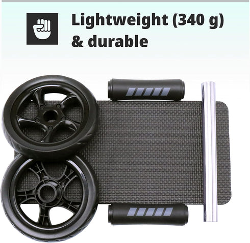 H&S Ab Roller Wheel for Abs Workout - Abdominal Core Exercise Equipment with Extra Thick Knee Pad Mat