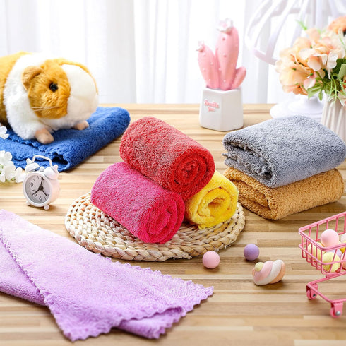 8 11.8 11.8 Inch) Buryeah Piece Multi Animal Cage Liners Fleece Bedding Mats Warm Towels for Hamsters Rabbits Ferrets