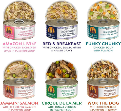 Weruva Classic Dog Food, Feliz Navidog Variety Pack, 5.5 oz Can, Pack of 12