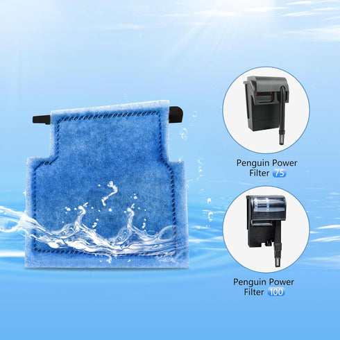 Aquarium Filter Cartridge Replacement, 8 Pack Rite-Size A Compatible with Power Filters 75/100