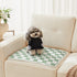 2 Pack Sage Green Checkered Washable Pee Pads for Dogs, Checkered Reusable Dog Pee Pads, for Puppy Playpen, Crate