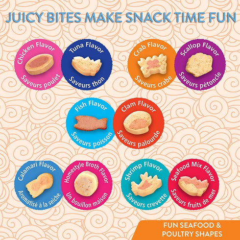 INABA Juicy Bites Fish & Clam Flavor, 3 Pack