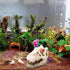 2Pcs Small Resin Dinosaur Skull Skeleton Aquarium Decoration, Fish Tank Cave for Reptile House