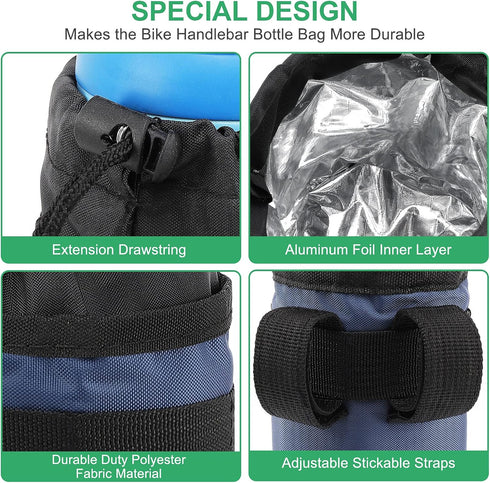 Accmor Insulated Bike Water Bottle Holders,Bike Cup Holder Keep Bottle Cool or Warm, Bike Water Bottle Cage for Kid's