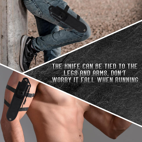 GASHER Scuba Diving Knife with Leg Straps and Sheath, Lightweight Razor Sharp Diving Equipment