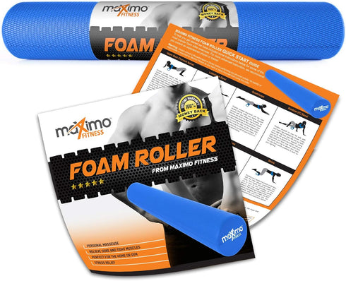 Maximo Fitness Foam Roller - High Density Exercise Roller for Trigger Point Self Massage, Muscle and Back Roller