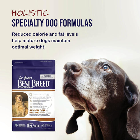 Best Breed Senior Dog Diet (Reduced Calorie) Made in USA, Natural Dry Dog Food, 4lbs