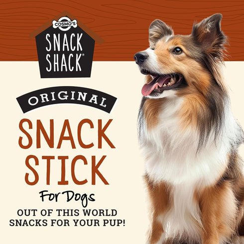 Cosmo's Snack Shack (24 Count Pack 1) Pork Meat Sticks for Dogs - Original Flavor - All Natural Dog Treat - Made in USA
